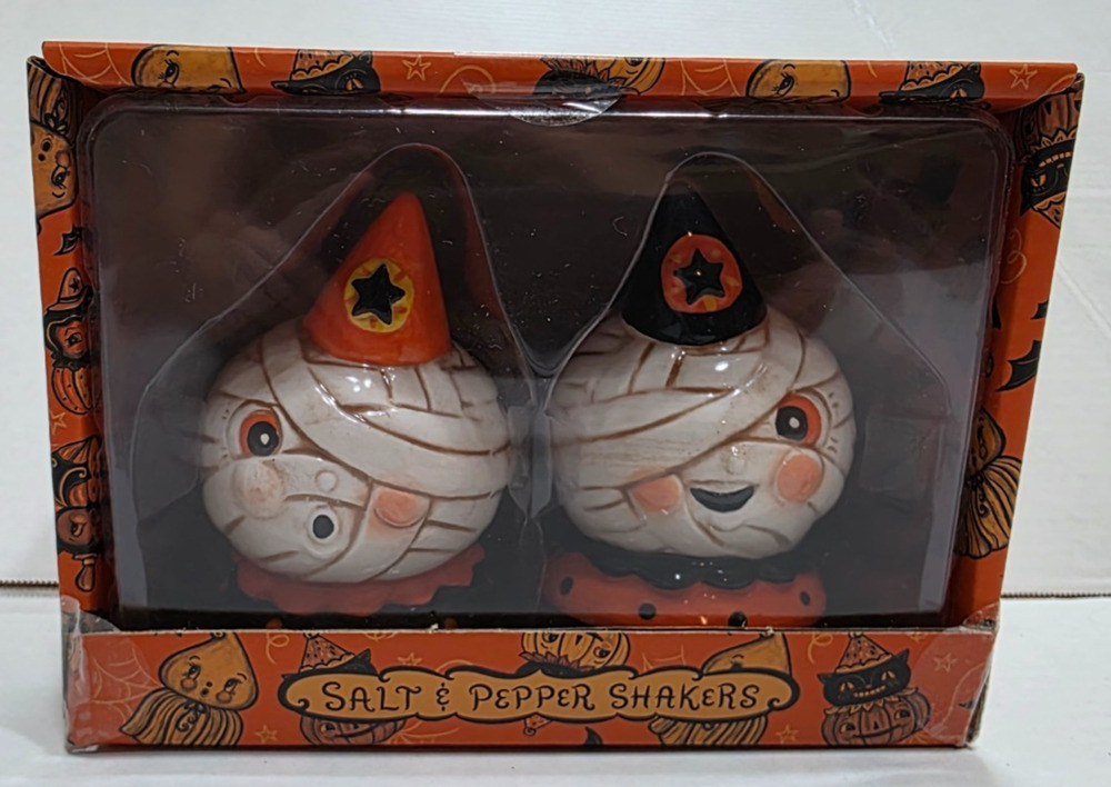 Johanna Parker Mummy Salt & Pepper Shaker set 2026 New in Box